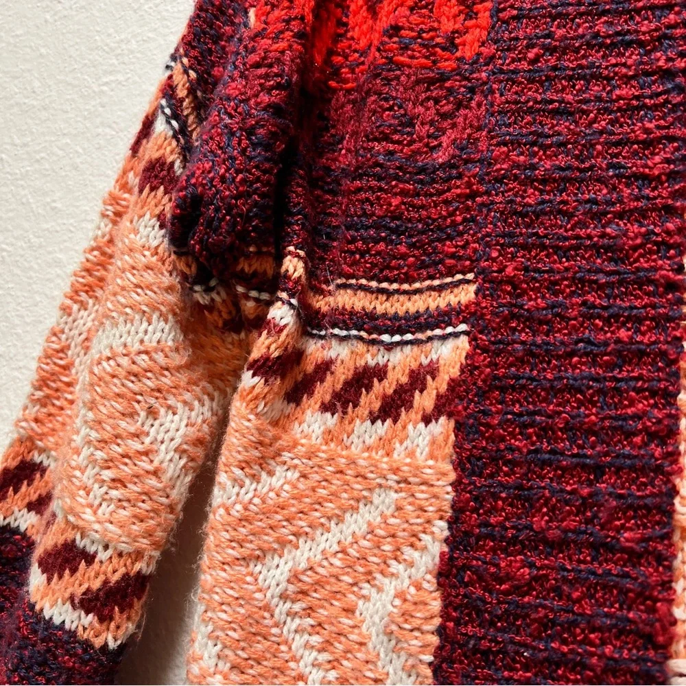 Mossimo Supply Co. Red and Brown Cardigan Sweater Southwest - Picture 4 of 5